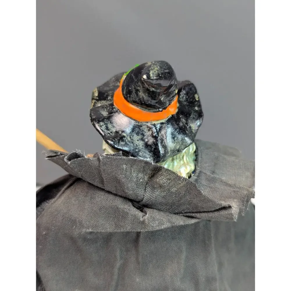 Vintage 80s Halloween Old Hag Witch Figurine Paper Mache